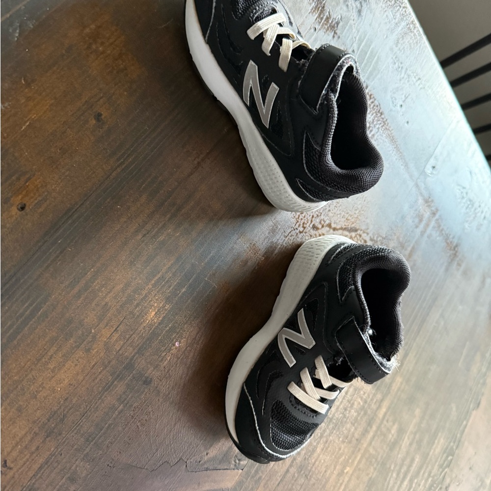 New Balance Kids Black and White Sneakers